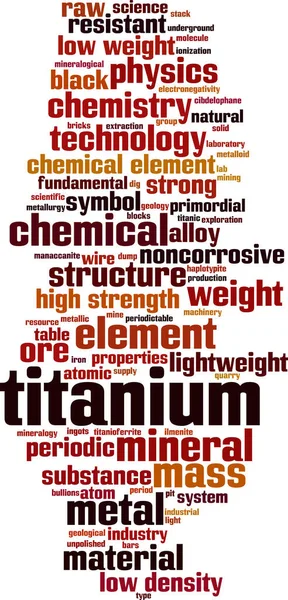 Titanium Word Cloud Concept Collage Made Words Titanium Vector Illustration — Stock Vector