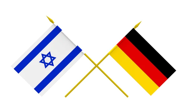 Drapeaux, Allemagne et Israël — Photo