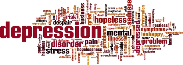 Depression word cloud — Stock vektor