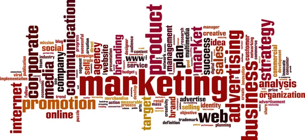 Nuage de mots marketing — Image vectorielle
