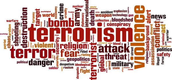 Terrorism word cloud — Stock Vector