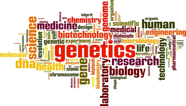 Genetics word cloud — Stock Vector