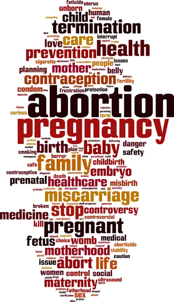 Abortion word cloud — Stock Vector