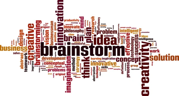 Wortwolke im Brainstorming — Stockvektor