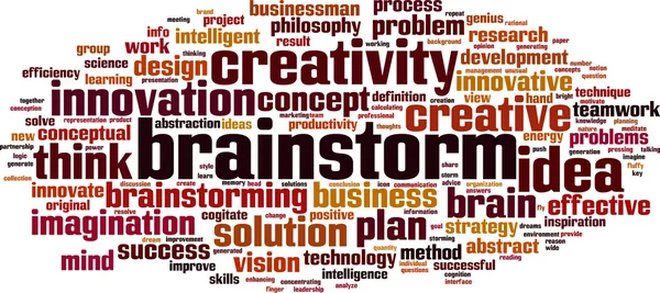 Brainstorm word cloud — Stock Vector