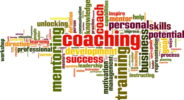 Coaching word cloud — Stock Vector