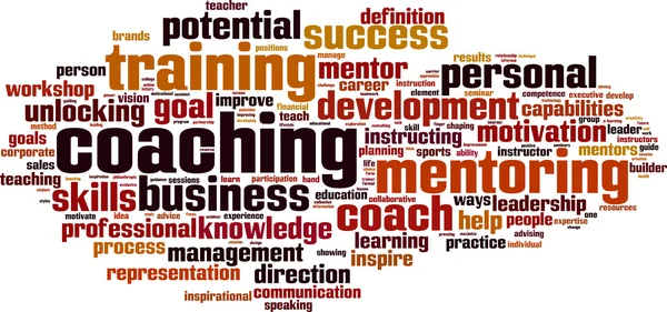 Coaching word cloud — Stock Vector