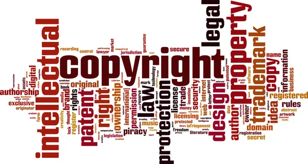 Copyright word cloud — Stock Vector