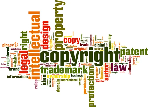 Copyright word cloud — Stock Vector