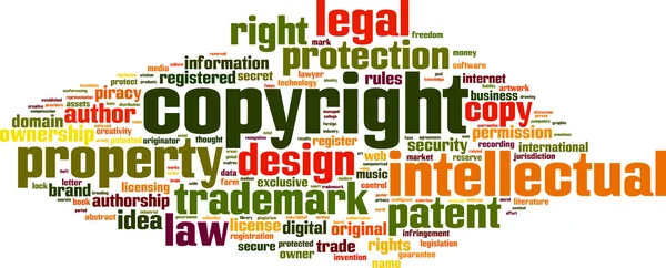 Copyright word cloud — Stock Vector