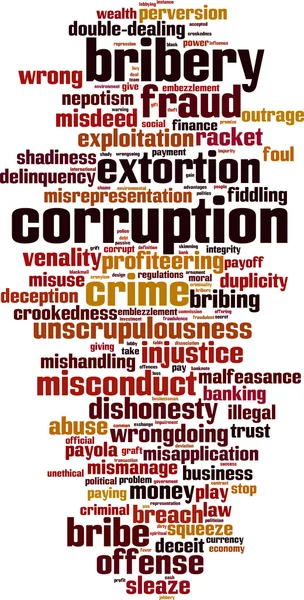 Corruption word cloud — Stock Vector