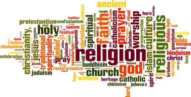 Religion word cloud clipart