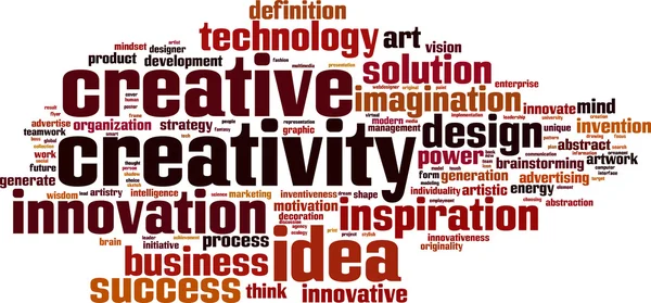 Creativity word cloud — Stok Vektör