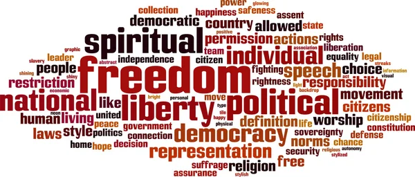 Freedom word cloud — Stock Vector