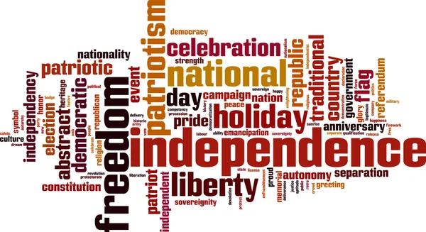 Independence word cloud — Stock Vector