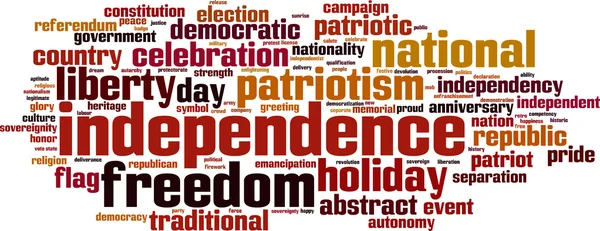 Independence word cloud — Stock Vector