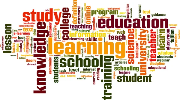 Educación Word Cloud — Archivo Imágenes Vectoriales