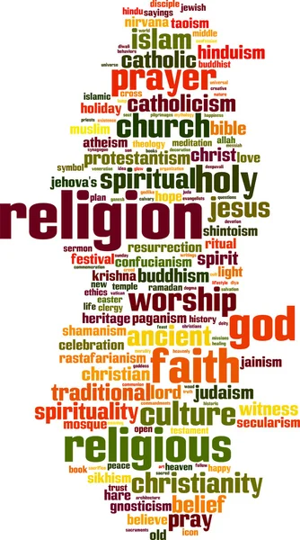 Nuage de mots de religion — Image vectorielle