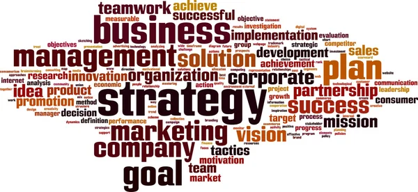 Strategie word cloud — Stockvector