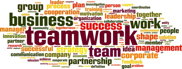 Teamwerk word cloud — Stockvector