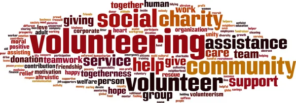 Volunteering word cloud — Stock Vector