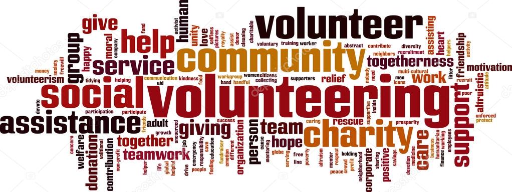 Volunteering word cloud