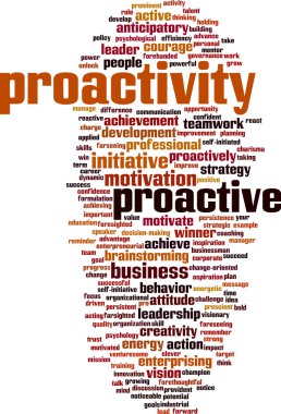 Proactivity kelime bulutu