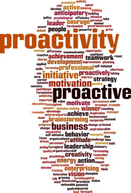 Proactivity word cloud clipart