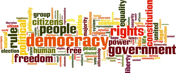 Democratie Word Cloud — Stockvector