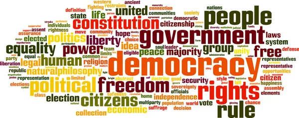 Democracia Word Cloud —  Vetores de Stock