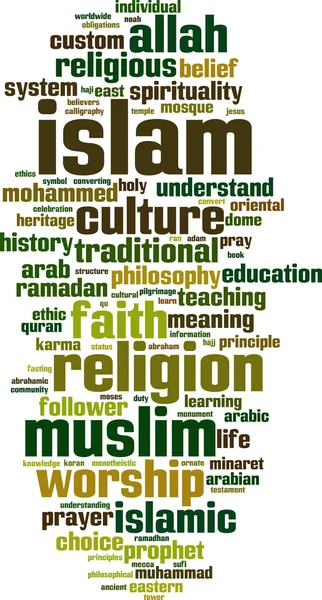 Islam mot nuage — Image vectorielle