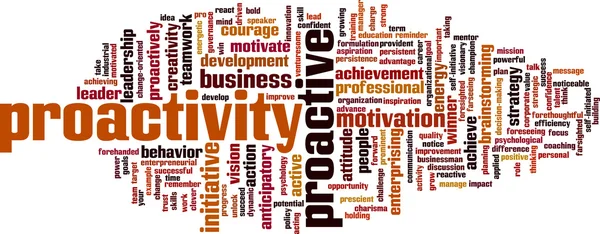 Proactivity word cloud — Stock Vector