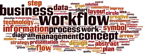 Workflow word cloud — Stock Vector