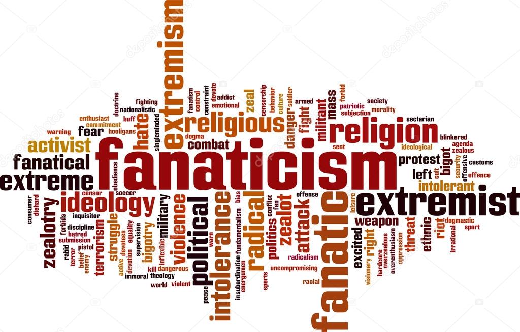 Fanaticism word cloud