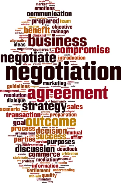 Negotiation word cloud — Stock Vector