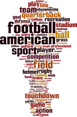 Amerikan futbolu kelime bulutu