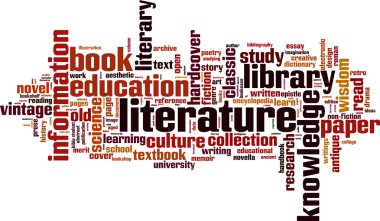 Literature word cloud clipart