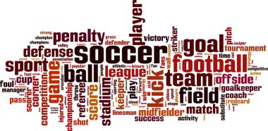 Soccer word cloud vector Soccer word cloud vector