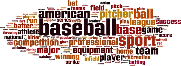Baseball słowo cloud — Wektor stockowy