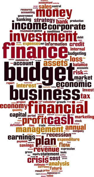 Budget word cloud — Stock vektor