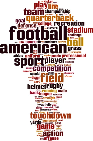 アメリカン フットボールの単語雲 — ストックベクタ