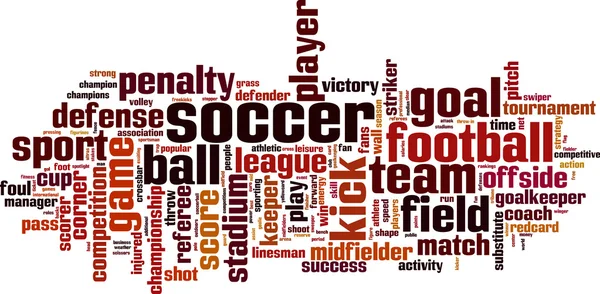 Soccer word cloud — Stock Vector