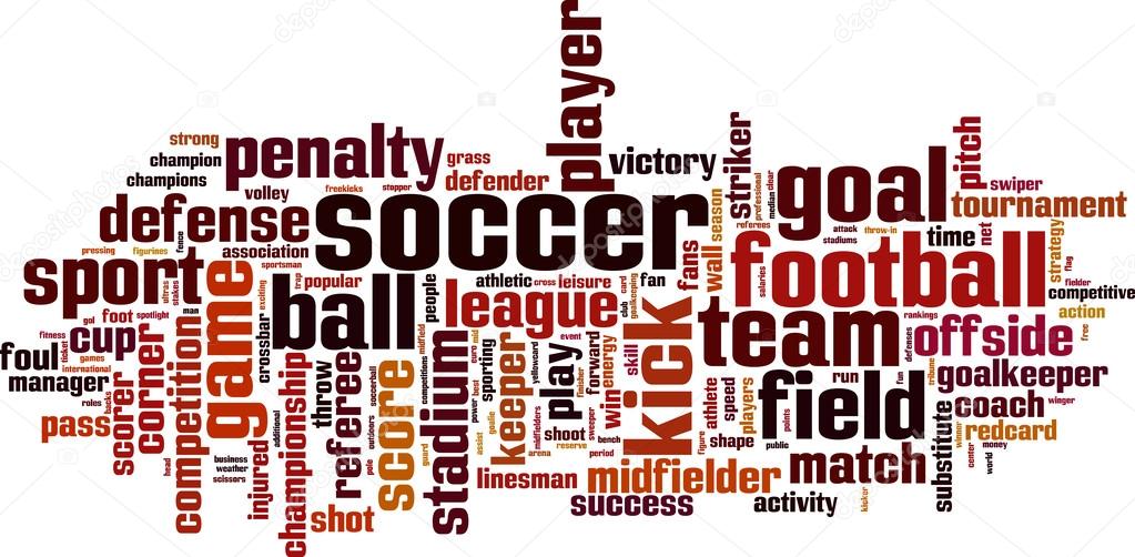 Soccer word cloud