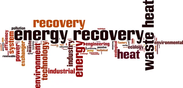 Energy recovery szó felhő — Stock Vector