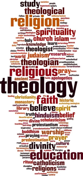 Theologie word cloud — Stockvector