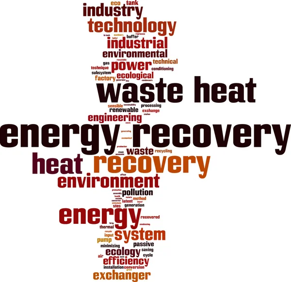 Energie herstel word cloud — Stockvector