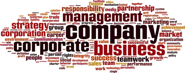 Company word cloud — Stock Vector