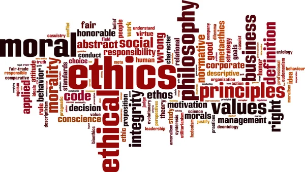 Ethics word cloud — Stock Vector