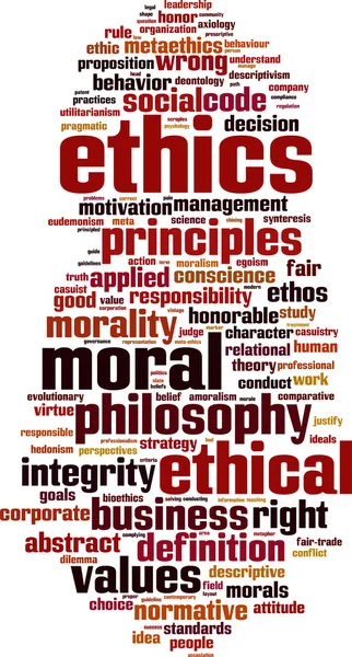 Ethics word cloud — Stock Vector