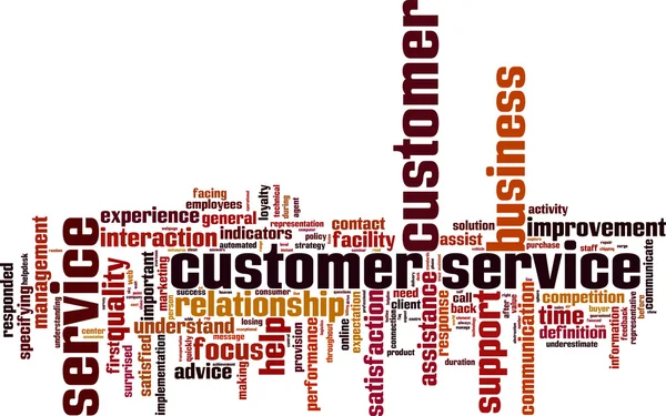 Servicio al cliente word cloud — Vector de stock